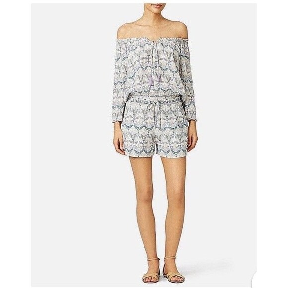 Authentic TORY BURCH 100% Silk Mosaic Romper in Provence Pompeii Sz M $350 a27 - Picture 2 of 7